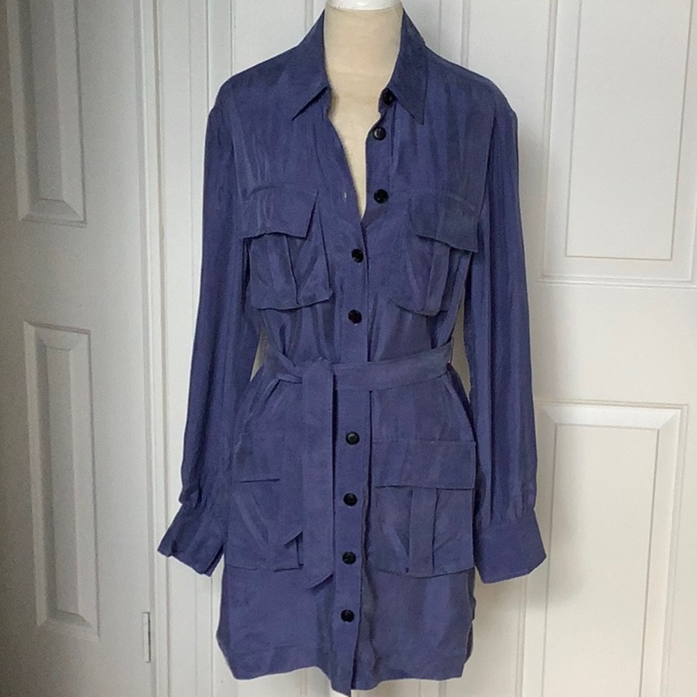Favorite Daughter Utility Glamour Dress in blue.
